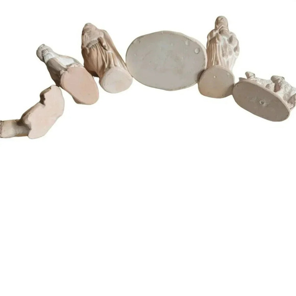 Vintage 1980's Ceramic 6 Pieces Nativity Set Made In Bethlehem ISRAEL - Picture 10 of 11